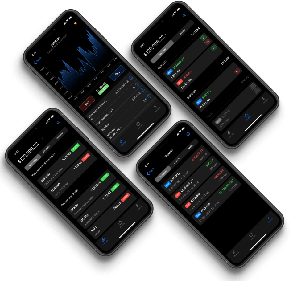 Mobile investing and trading using the Admirals mobile app