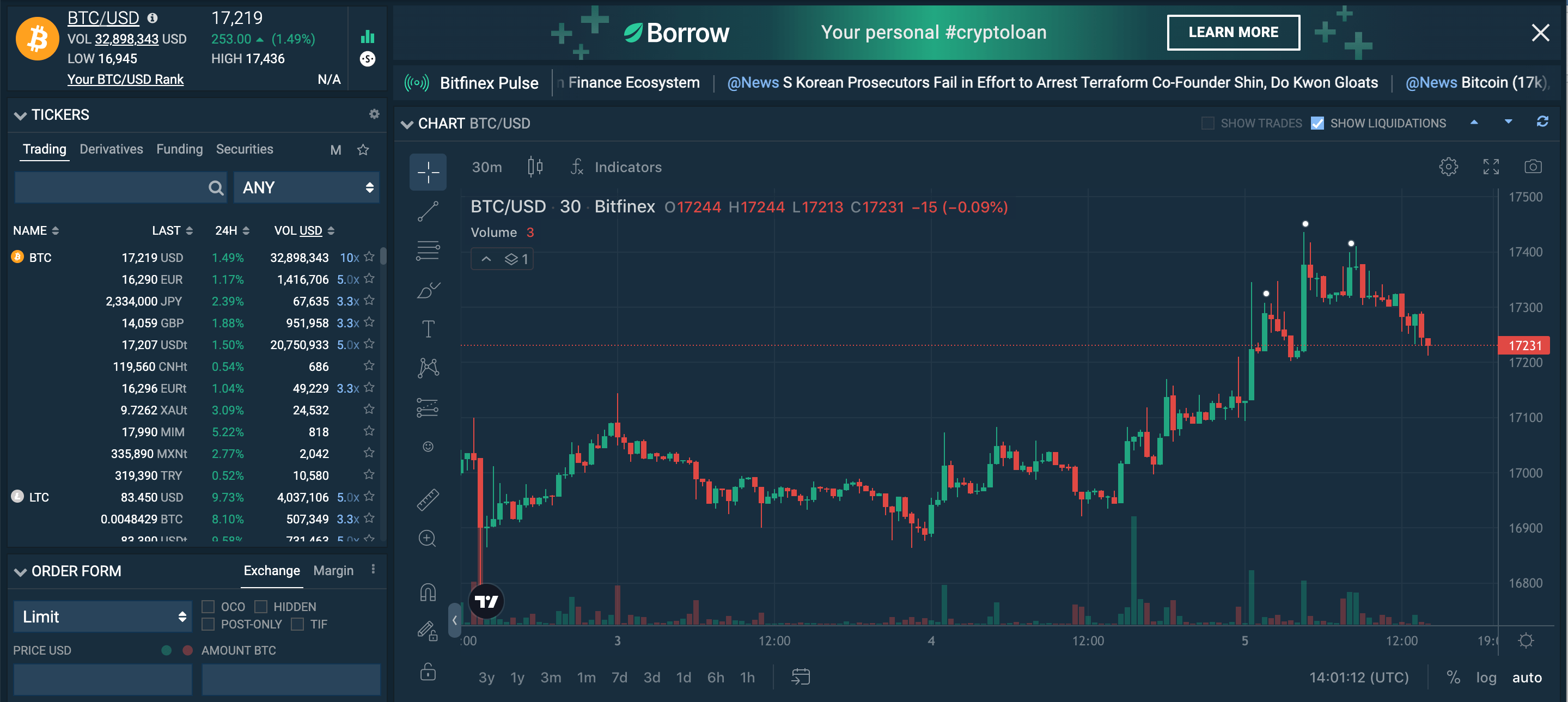 Connect to the Bitfinex platform via a Python API for ETH staking, crypto trading with top limit orders or to buy Bitcoin