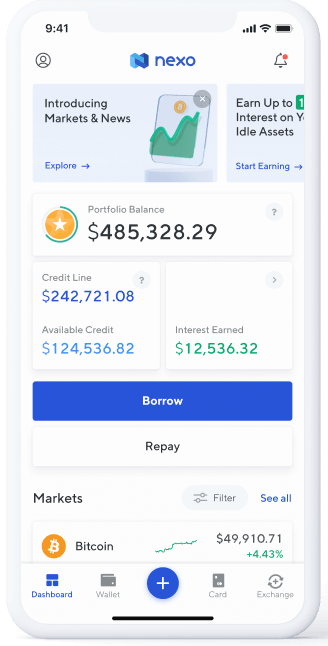 Mobile crypto trading, borrowing, staking and lending