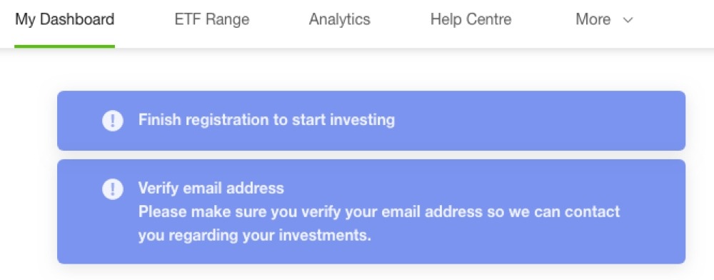 InvestEngine account sign-up process