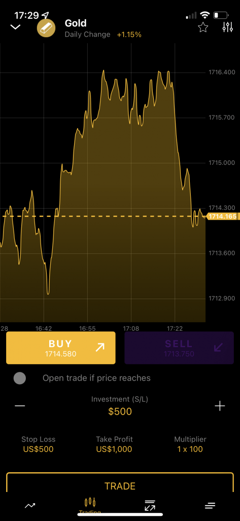 CFD trading is made easy with the Focus Option mobile app