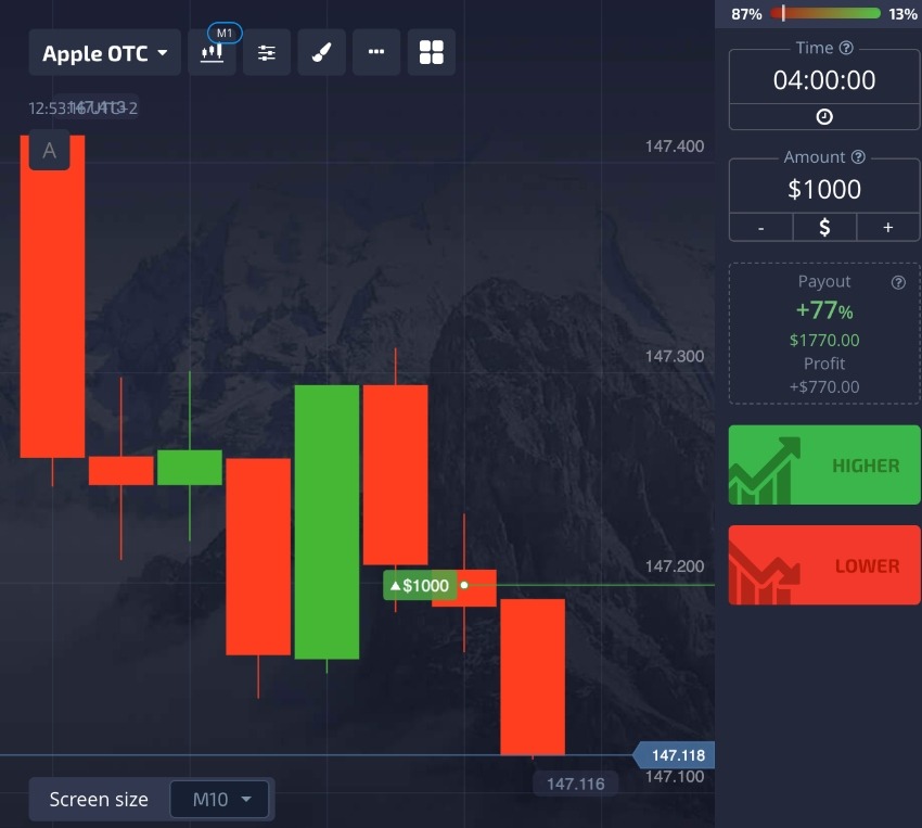 Binary options high/low probability