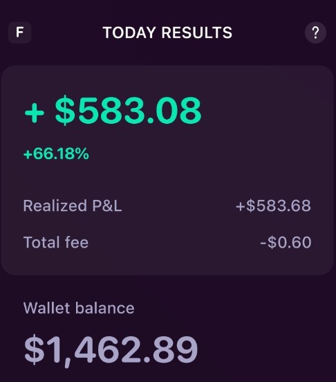 Tiger.Trade daily account results