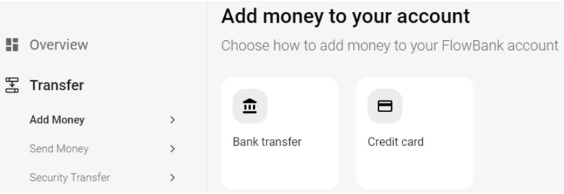 Making a deposit to FlowBank broker