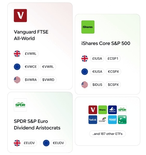 ETFs available at Lightyear