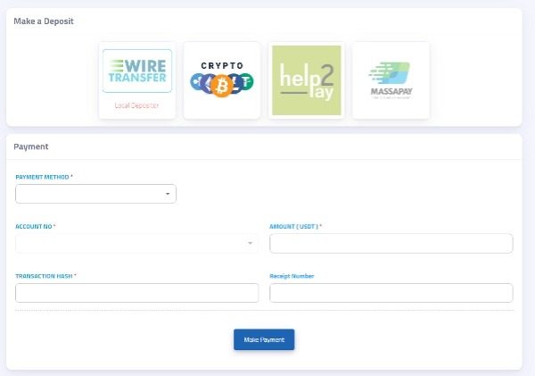 Cashier portal at MCC Markets