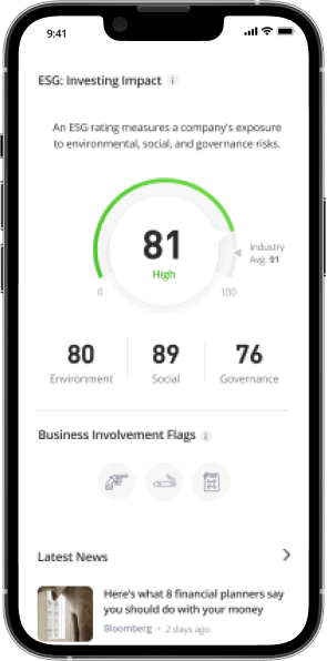 ESG App With Green Scores