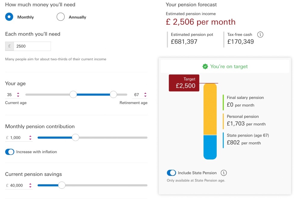 Vanguard Pension Planner