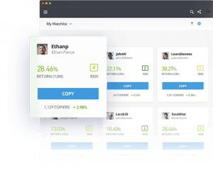 Choosing a copy trader on eToro