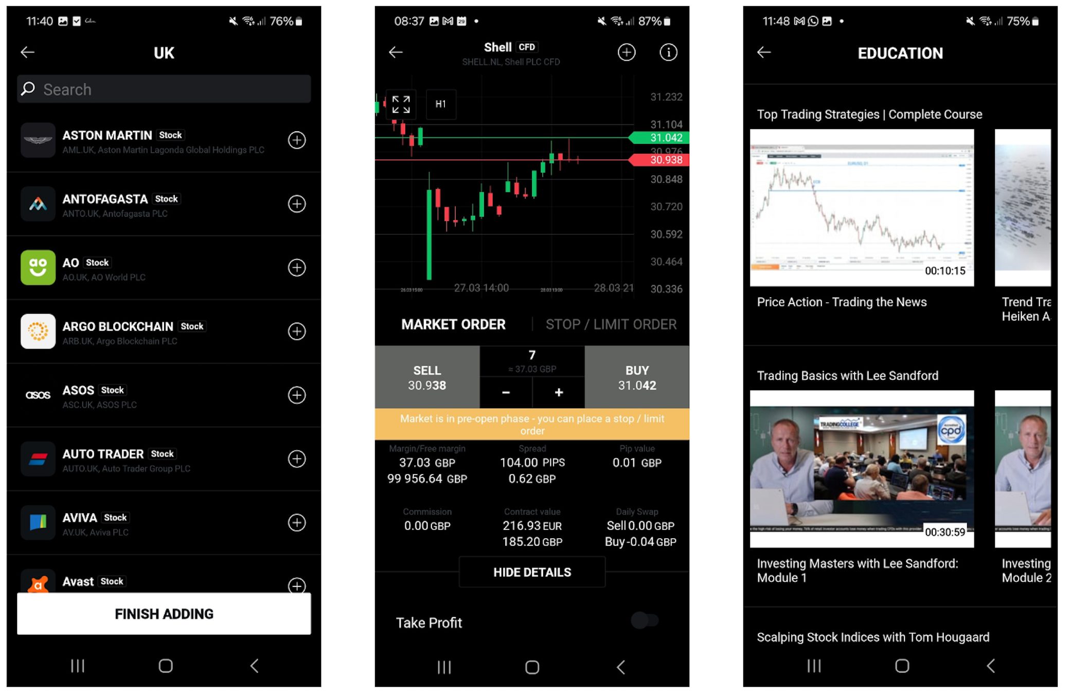 Stocks, charts and education on XTB UK app