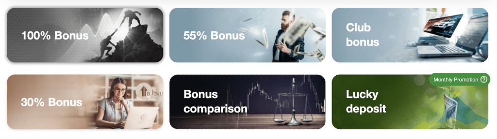 InstaForex bonus on first deposits